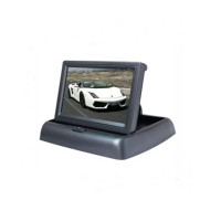 Easy to install DC 12-24V lcd foldable car tft lcd rear view monitor