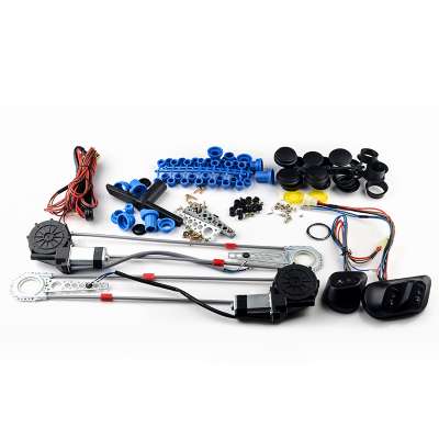 Car Auto Universal Electric Power Window Kit 4 door with Switches and Harness