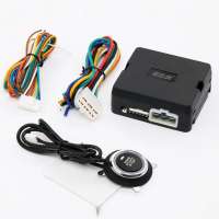 Car alarm with push start button engine start stop